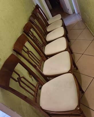 SET DI 6 SEDIE IN NOCE 