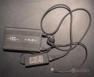 Custodia alimentata per HD esterno USB e HD 320 Gb