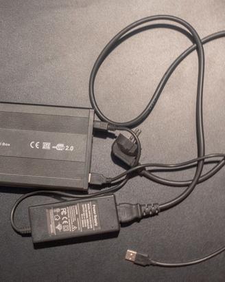 Custodia alimentata per HD esterno USB e HD 320 Gb