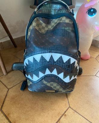 Zaino Sprayground shark mouth camouflage monogram
