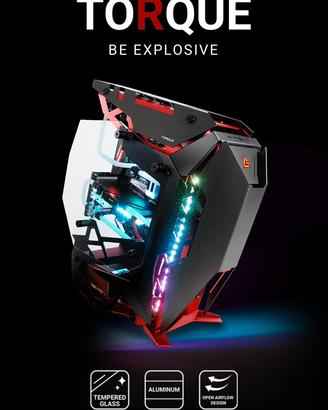 Case Torque computer case Midi-Tower Nero, Rosso