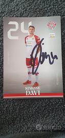 Figurina di calcio con la firma di Simone Davis
