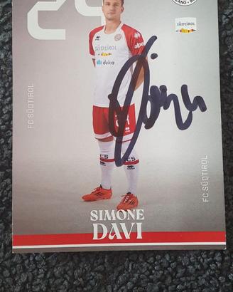 Figurina di calcio con la firma di Simone Davis