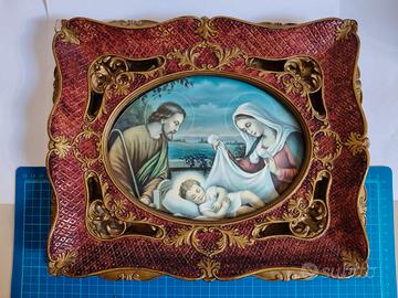 QUADRO PRESEPE NATIVITà GESù SACRA FAMIGLIA