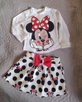 completo bambina Minnie Disney 12/18 mesi