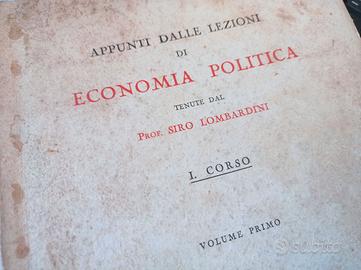ECONOMIA POLITICA - SENATORE SIRO LOMBARDINI