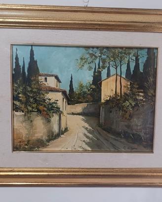 Quadro con 'Veduta di via San Leonarrdo'  dim60x50