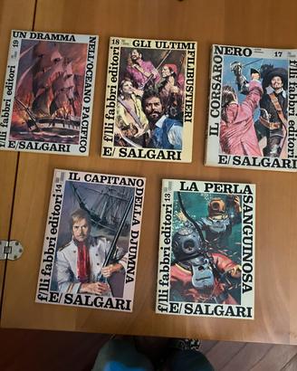 5 volumi Fabbri Editore anno 1968 Emilio Salgari.