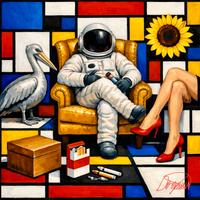 Quadro Moderno Astratto - 60x60