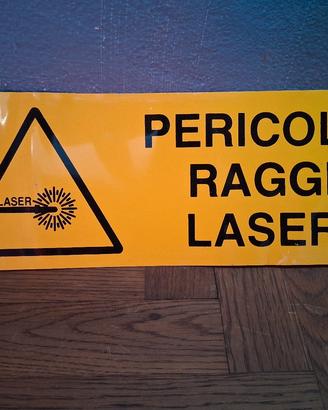 Cartello raggi laser