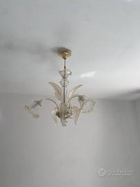 Lampadario in vetro di murano