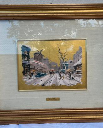 Quadro Giulio Falzoni Foglia Oro Dipinto Nuovo