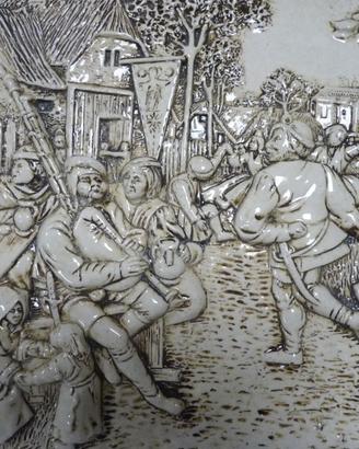 Formella a bassorilievo in ceramica