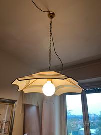 Lampadario da salotto, madreperla e ottone