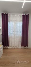 Tenda Ikea semioscurante viola + trasparente