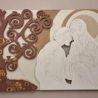 Capezzale quadro albero della vita marrone beige