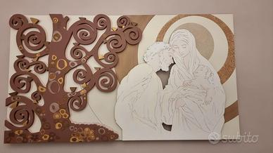 Capezzale quadro albero della vita marrone beige