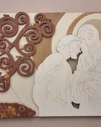 Capezzale quadro albero della vita marrone beige