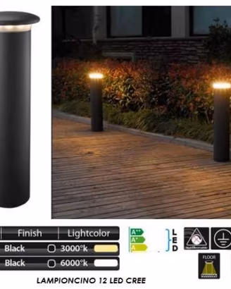 Lampione 10 LED CREE Lampada Esterno Giardino bell