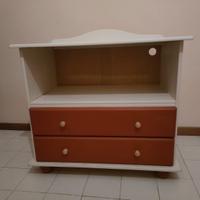 mobile TV legno abete + DVD Pioneer