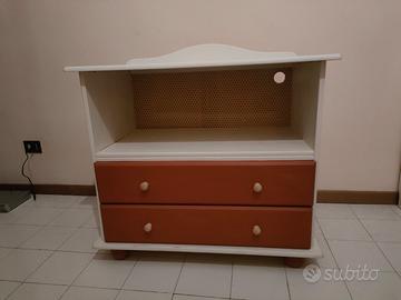 mobile TV legno abete + DVD Pioneer