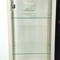 vetrina alta bianca+vetro 175x40x33cm prof chiavi