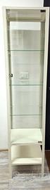 vetrina alta bianca+vetro 175x40x33cm prof chiavi