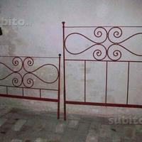 Letto da scapolo fine '700 in ferro battuto