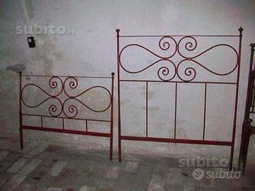 Letto da scapolo fine '700 in ferro battuto