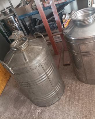 Contenitori fusto bidoni per olio in acciaio inox 