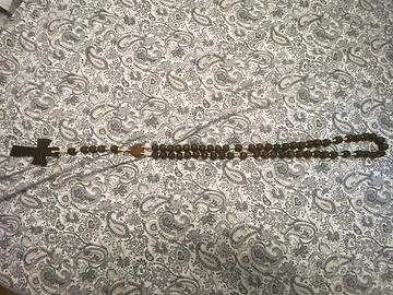 Grande rosario da parete in legno con croce – 126