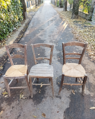 Sedie rustiche vintage