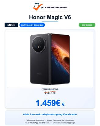 Honor Magic V6 16/512GB Nuovo
