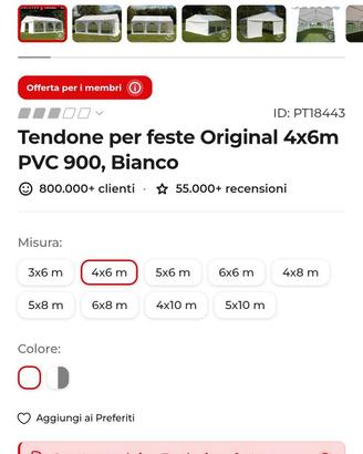 gazebo per esterno 4x6