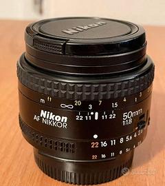 obiettivo per reflex Nikon nikkor 50 mm 1.8 AF