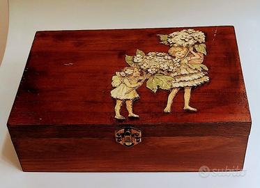 Natale - cofanetto in legno decorato a mano