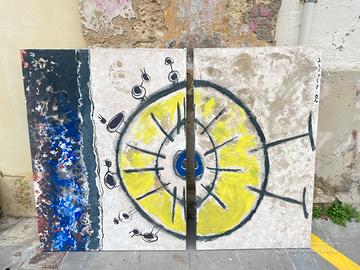 Coppia dipinti  in rilievo