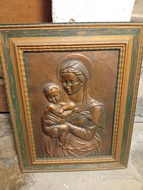 quadro in rame madonna Valdibrana A. ottori