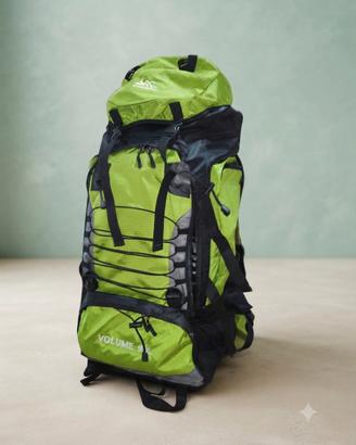 zaino 90 litri verde. nuovo. trekking, outdoor 