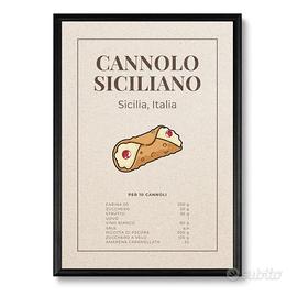 Poster Sacher A4 decorazione cucina