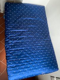 Coppia di maxi cuscini / testata letto seta blu