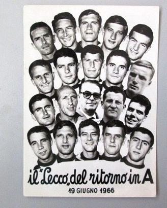 Cartolina il Lecco del ritorno in serie A