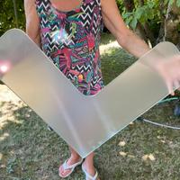 Mensola angolare in vetro