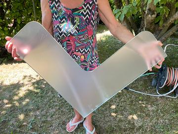 Mensola angolare in vetro