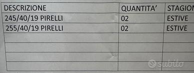 Gomme runflat pirelli