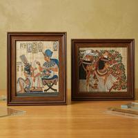 Coppia di Quadri su Papiro Egiziano