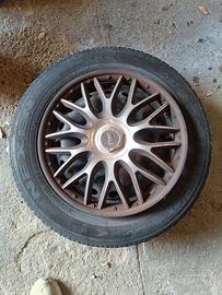 4 Cerchi in acciaio 185.65R15 e coppette 