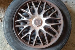 4 Cerchi in acciaio 185.65R15 e coppette 