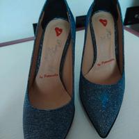 Tacchi Décolleté brillantinati blu