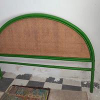 Spalliera vintage in Bamboo e Rattan